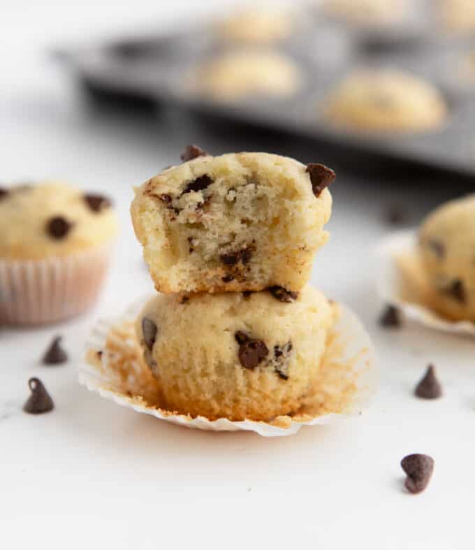 moist mini chocolate chip muffins