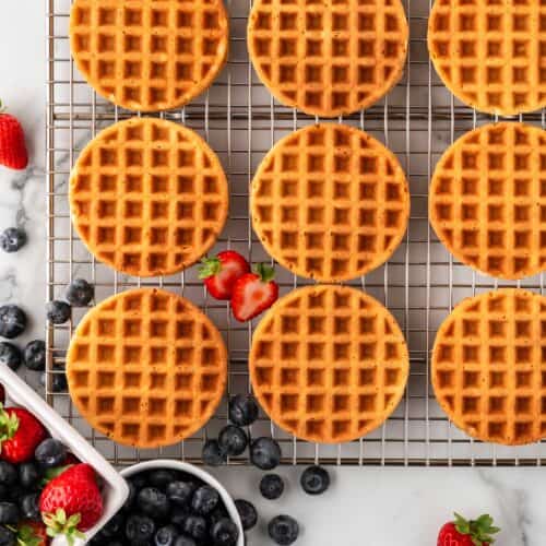 Freezer-Friendly Mini Waffles - Design Eat Repeat