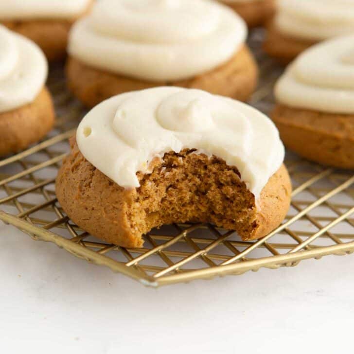 soft frosted pumpkin cookies