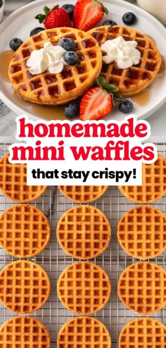 homemade mini waffles pin