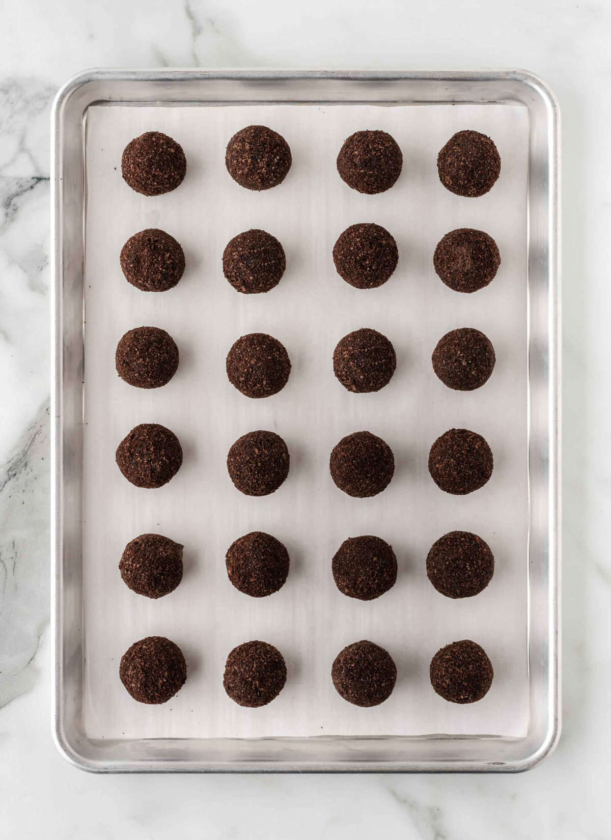 oreo balls on tray