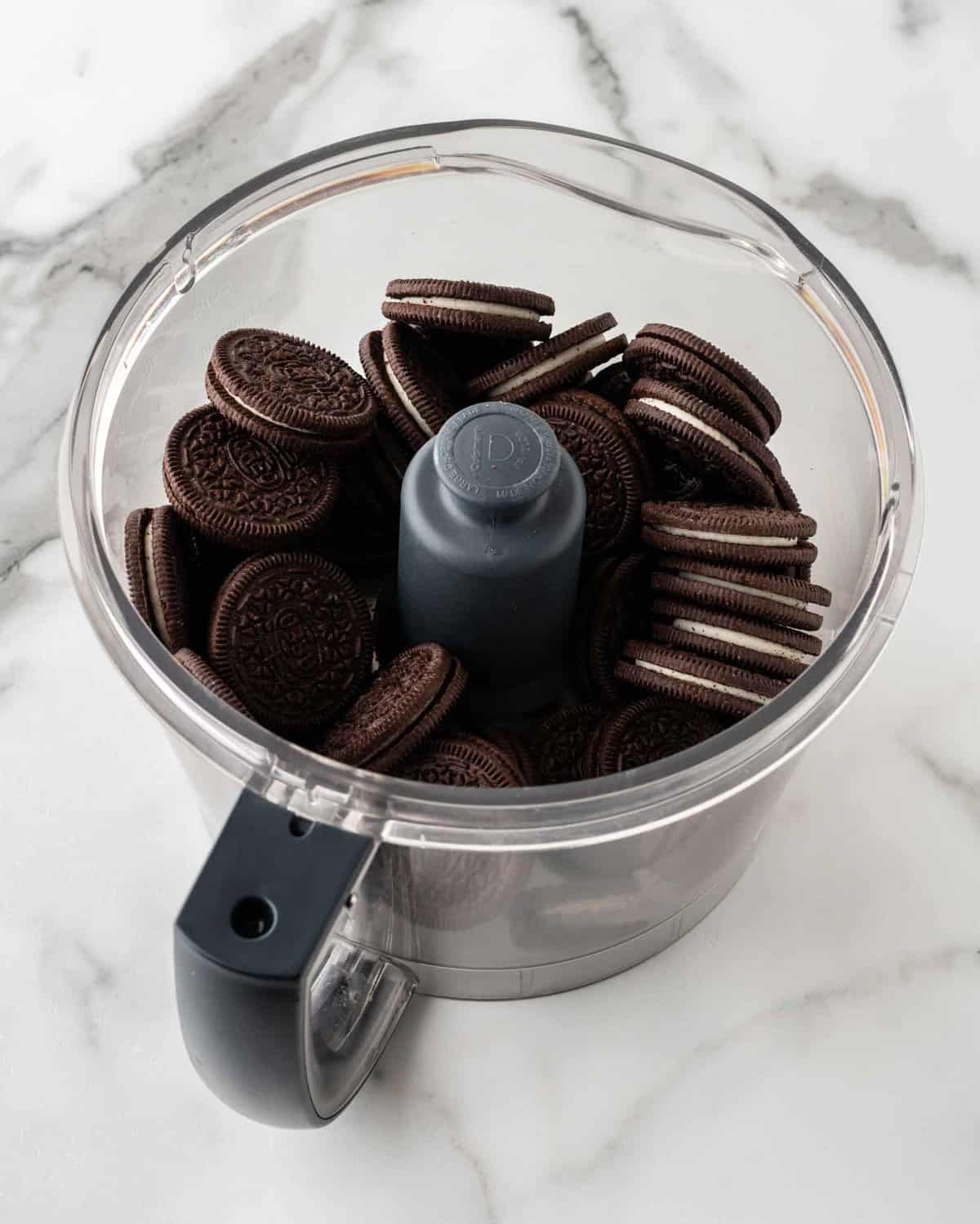 whole oreos in food processor