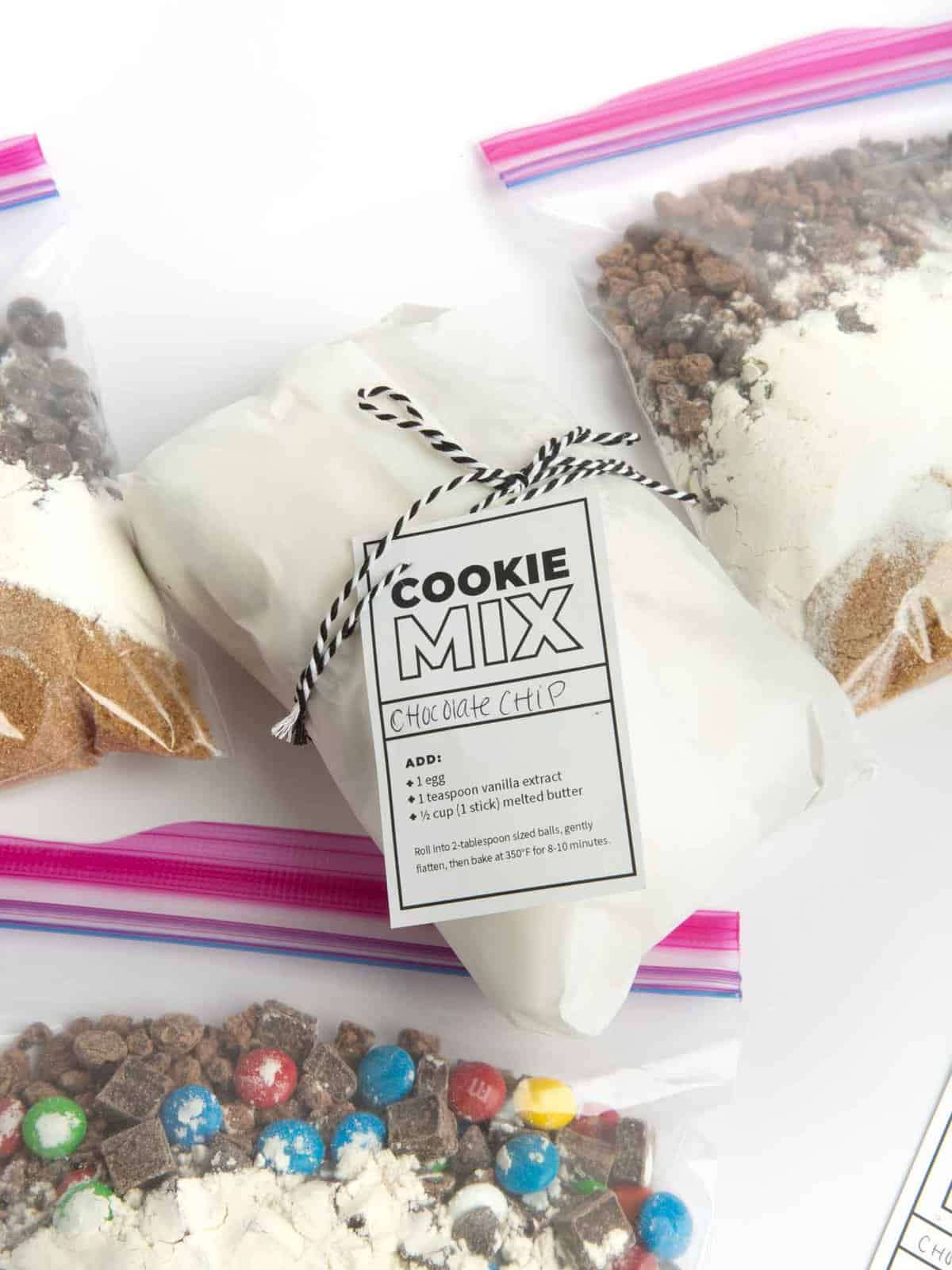 how to gift cookie mix in a bag without jar