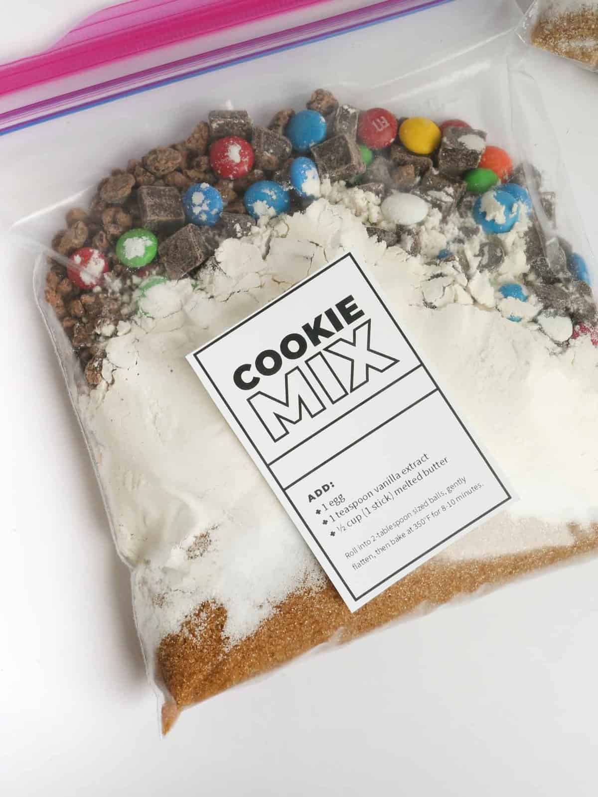 DIY homemade cookie dough mix