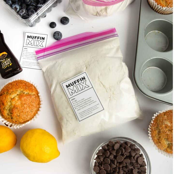 homemade muffin mix in bag