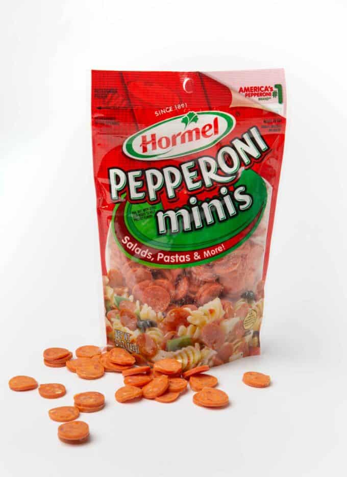 bag of Hormel pepperoni minis