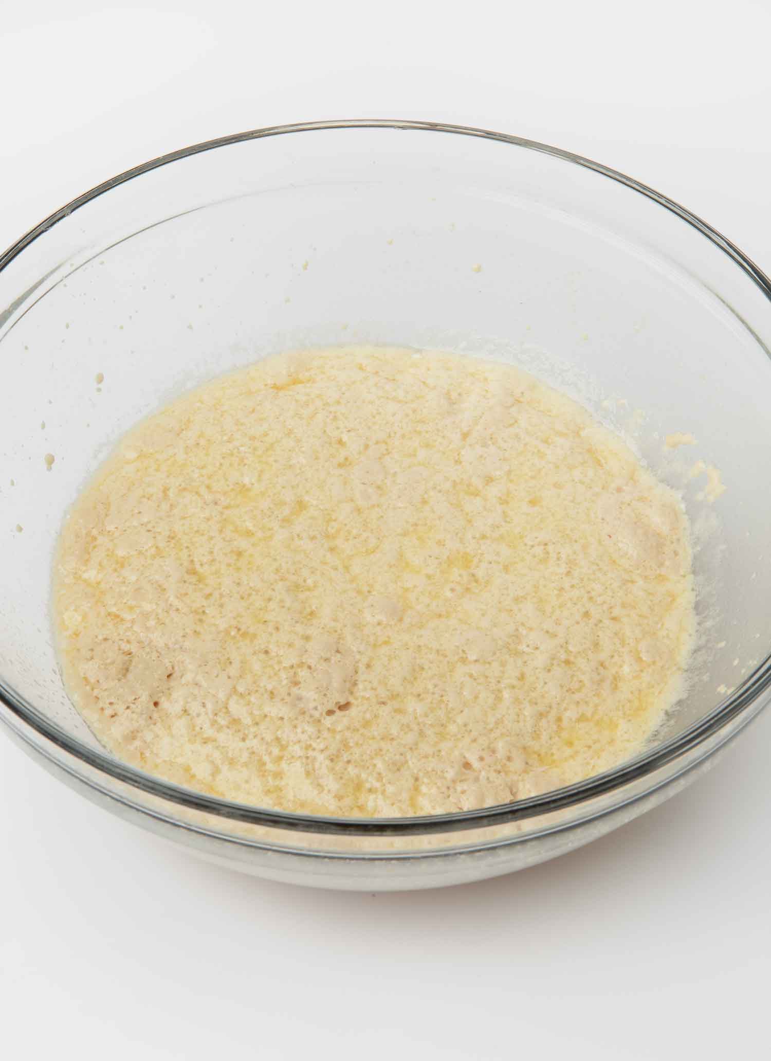 bowl of bloomed yeast