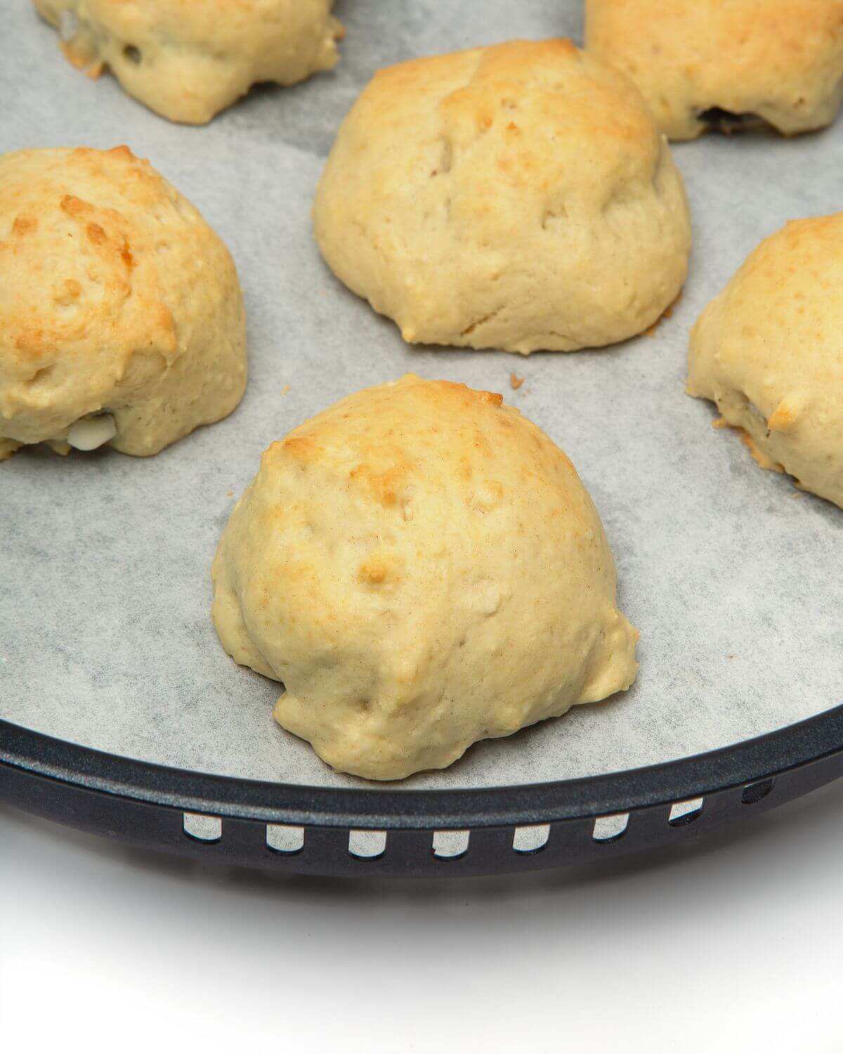 cooked air fried oreos on air fryer tray