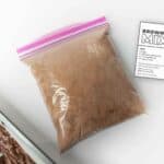 DIY brownie mix in bag.