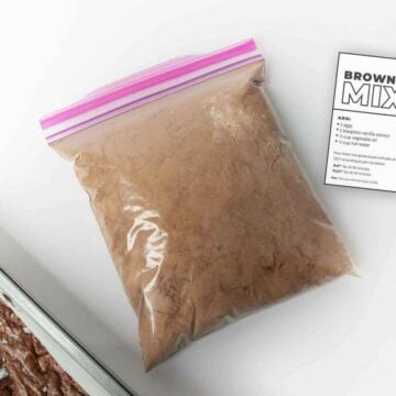 DIY brownie mix in bag.