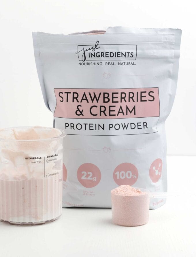 just ingredients strawberries & cream protein powder
