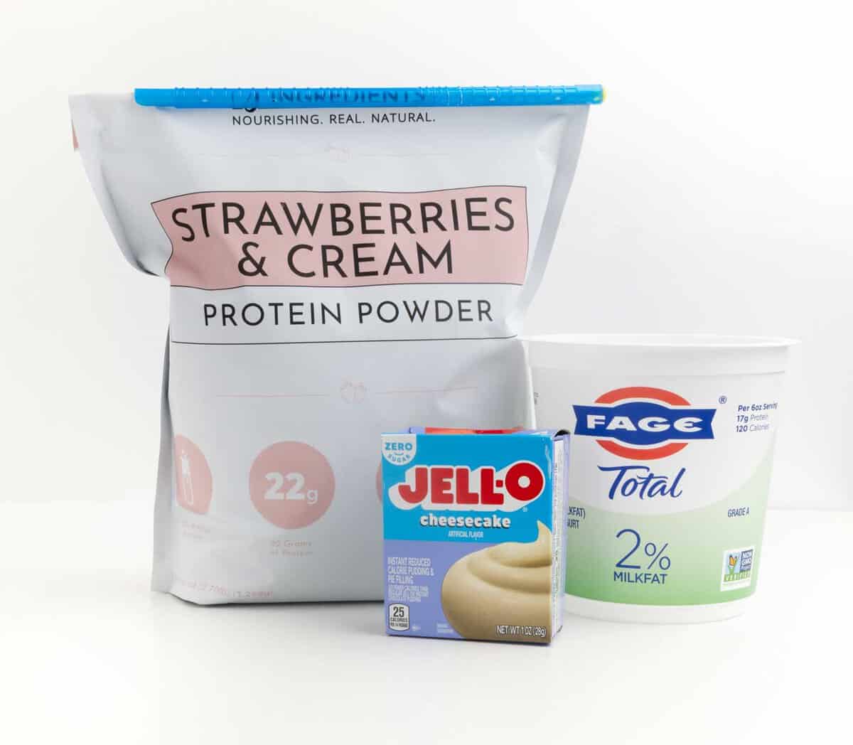 ingredients for ninja creami strawberry protein frozen yogurt