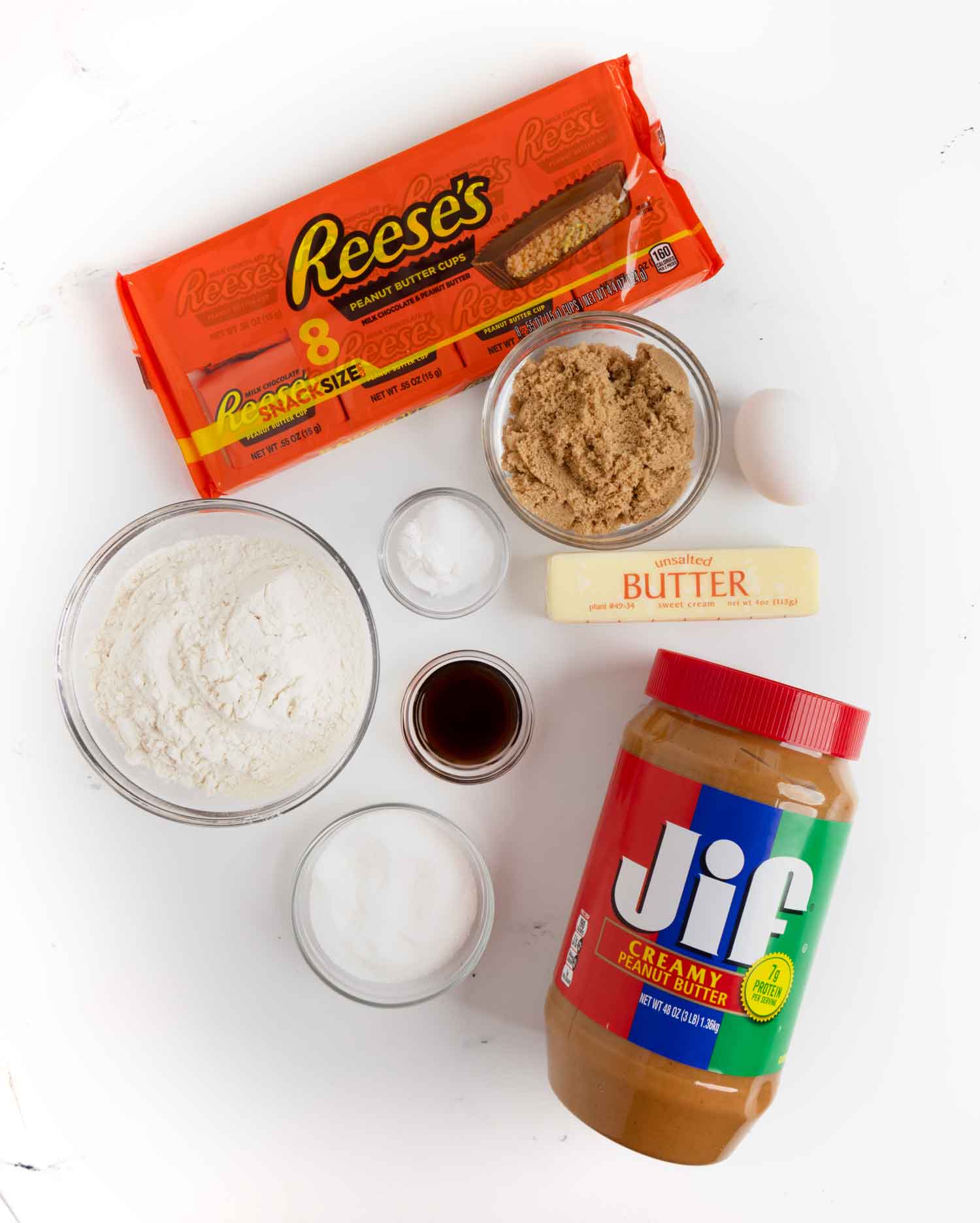 stuffed reeses cup cookie ingredients