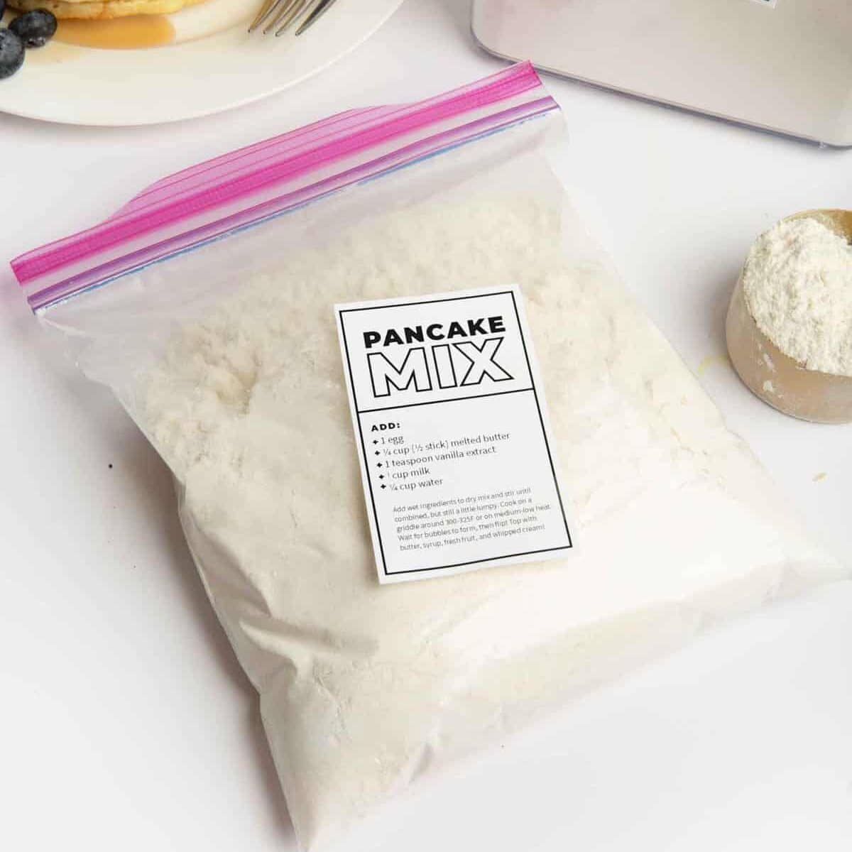 bag of homemade pancake mix