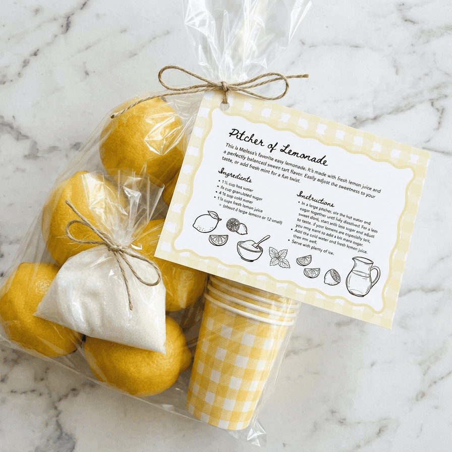 Lemonade Recipe Card printable preview