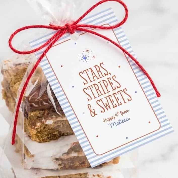 4th of July Treat Tags printable preview