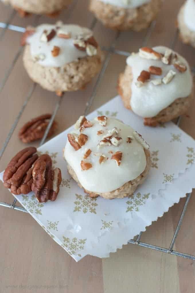 Banana Cookie with Cream Cheese Pecan Frosting
