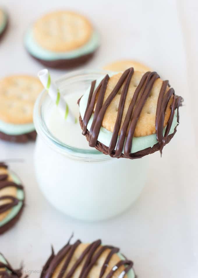 Chocolate Bottomed Mint Creme Cookies