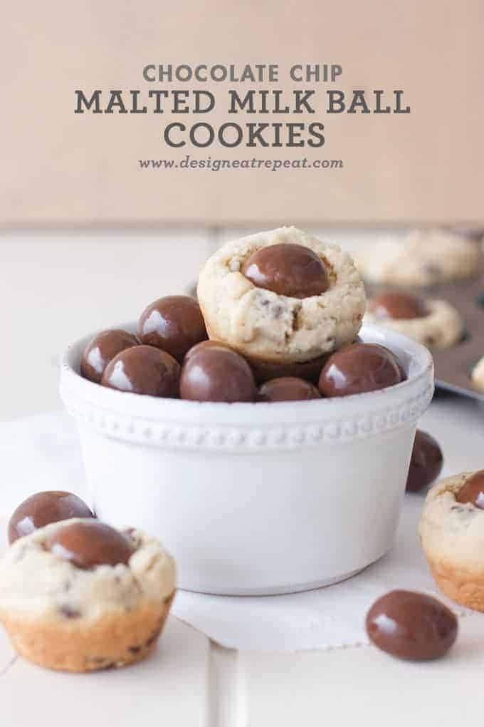 Chocolate Chip Malted Milk Ball Cookies || Design Eat Repeat