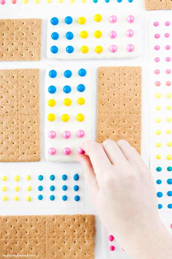 DIY Candy Button Graham Cracker Bars