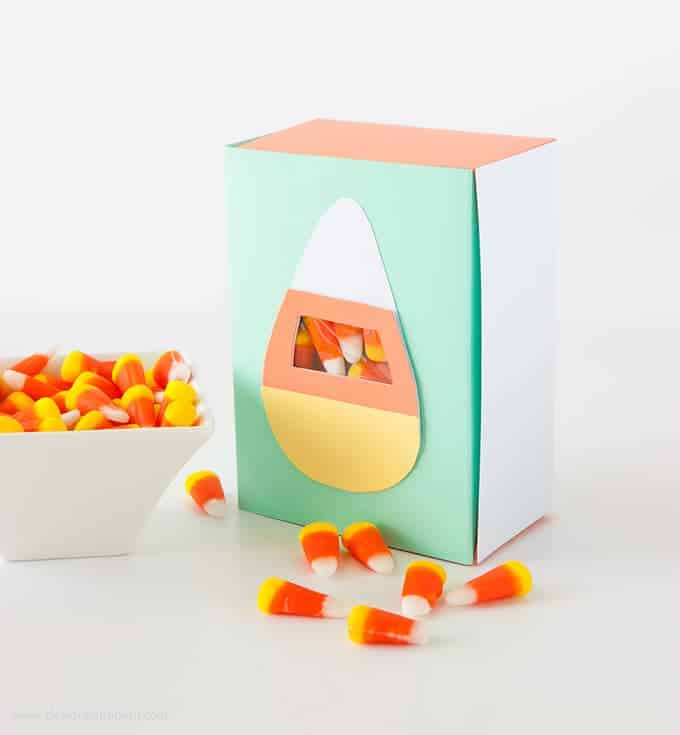 DIY Candy Corn Treat Box by Design Eat Repeat