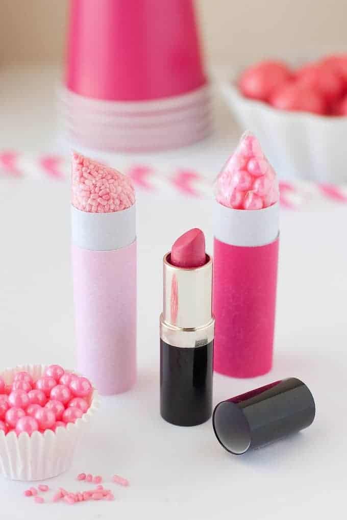DIY Sprinkle Lipstick Party Favors ||| Design Eat Repeat