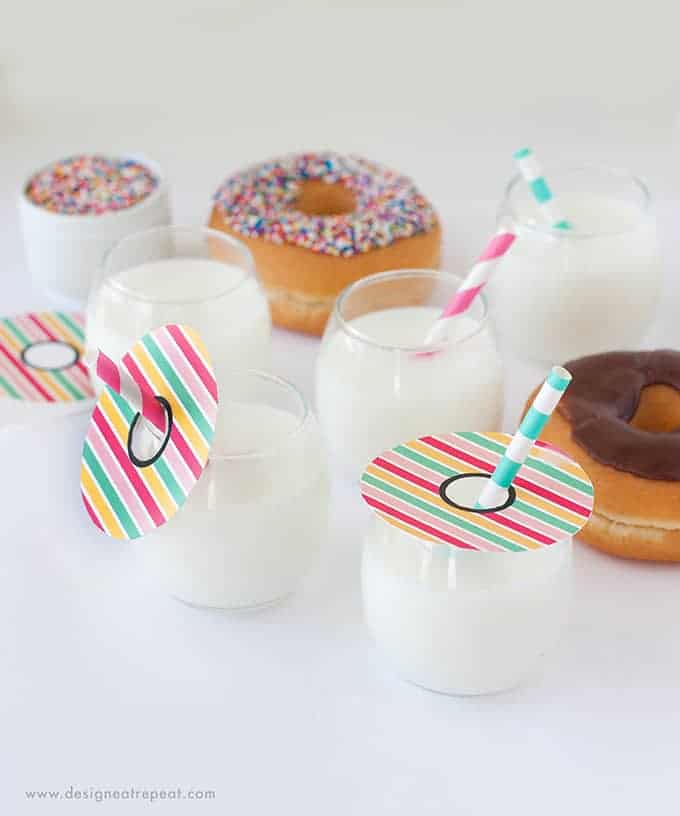 Download these Donut Printable Drink Toppers for a fun DIY party idea! Find the free printables at Design Eat Repeat