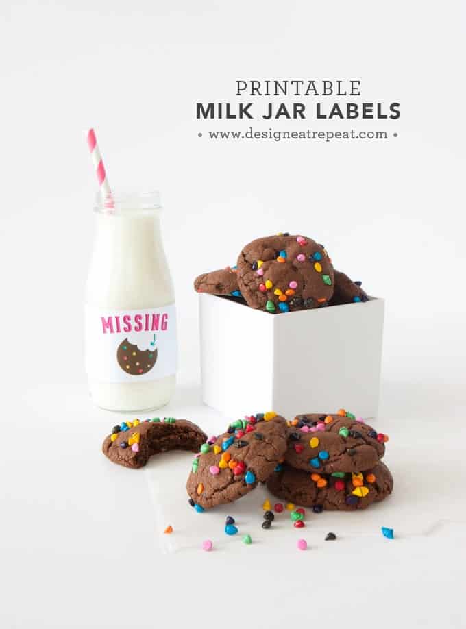 Download these free milk jar labels as a way to liven up your brunch or party!