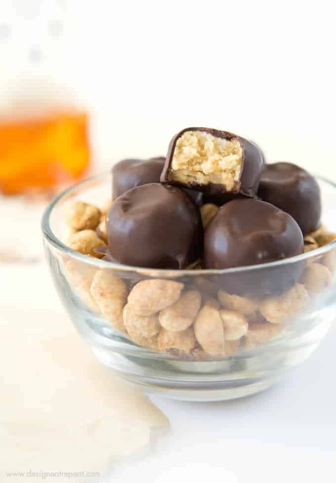 These no bake peanut butter bites only require four ingredients (no butter here!) and can be whipped up in a food processor! If you're a fan of frozen Reeses peanut butter cups without all the guilt, these are for you.