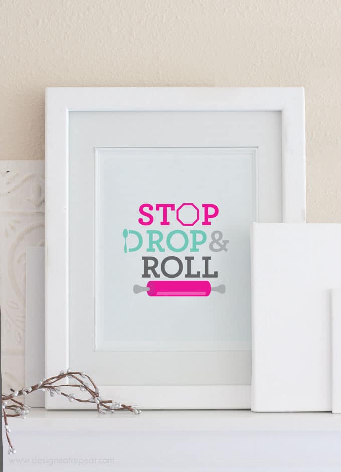 Free Baking Printable | Stop Drop & Roll by Design Eat Repeat