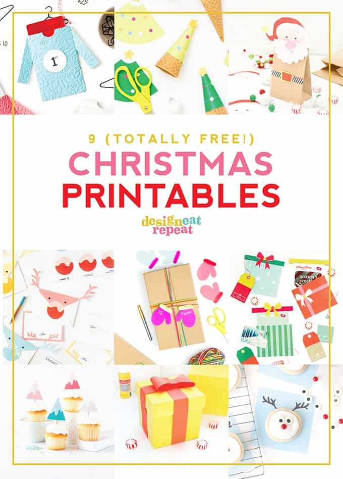 Spruce up your holiday gifts, cookie trays, and treats with these free Christmas printables! Totally adorable and easy to put together!