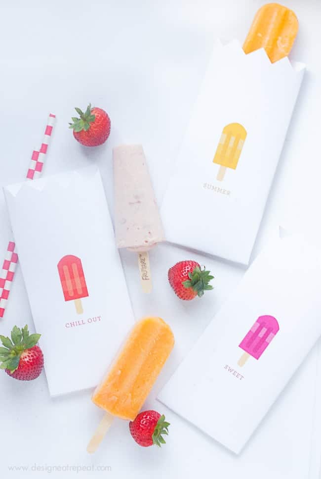 Free Popsicle Pouch Printables | Perfect for a Summertime Party | Download at Design Eat Repeat