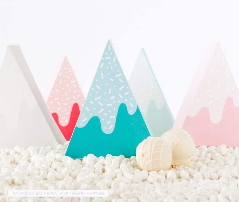 Free Printable Christmas Tree Cake Boxes by Design Eat Repeat blog for I Heart Naptime