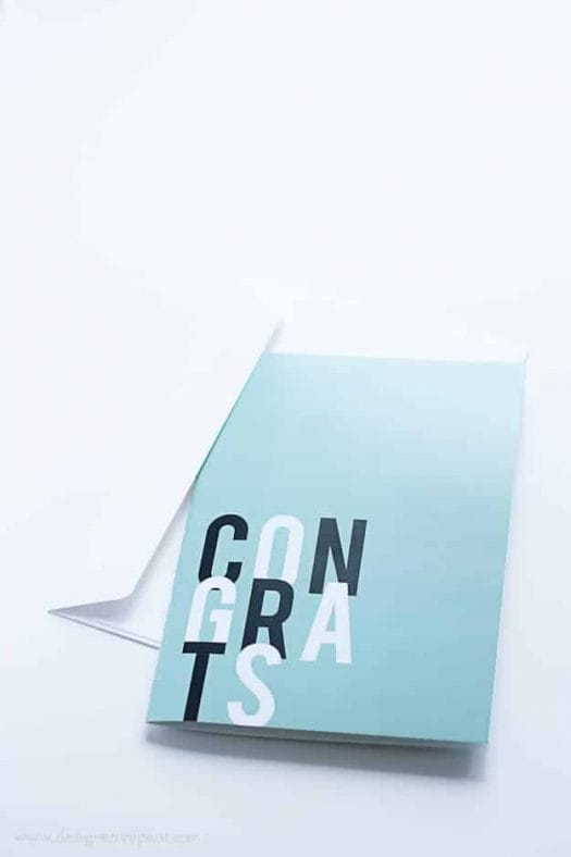 Free Printable Graduation Cards ("Congrats!)" - Design Eat Repeat