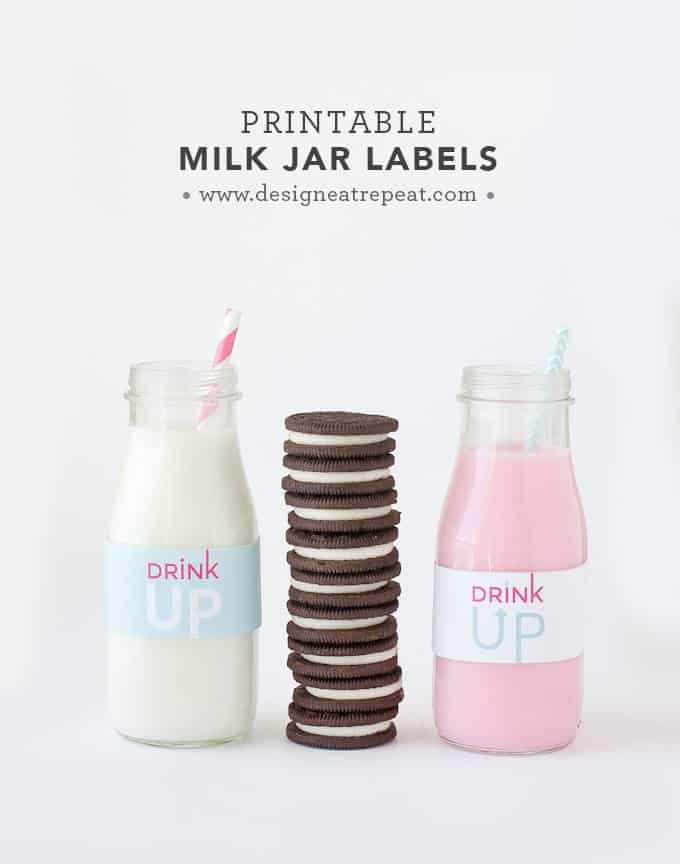 free printable milk bottle labels