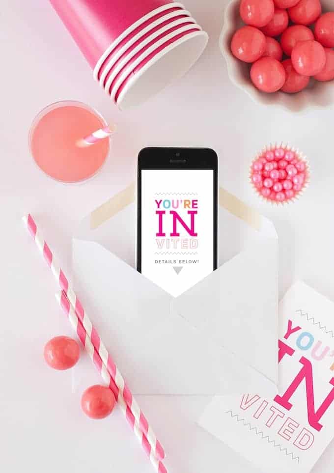 Free Printable Party Invite Cards by Design Eat Repeat