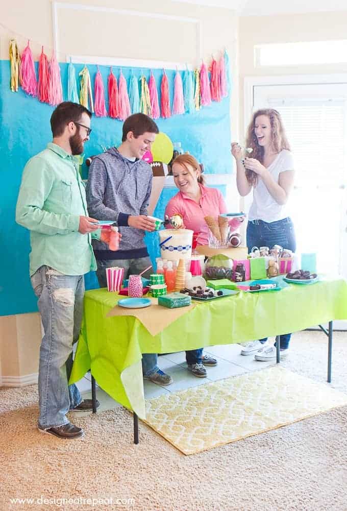 Fun ideas on how to throw a non-traditional football ice cream party!