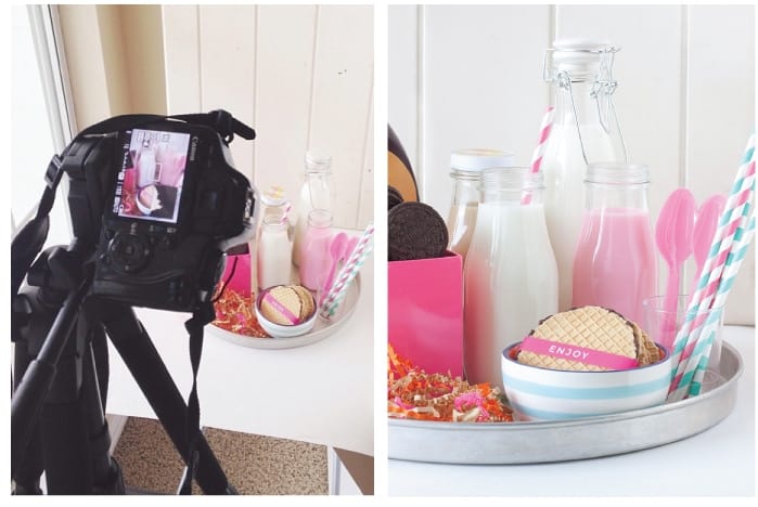 Get a behind-the-scenes look into a blogger's photo set up! This article includes tips and tools from food and DIY blogger, Melissa at Design Eat Repeat. She talks about everything from cameras, backdrops, and editing software. Very helpful!