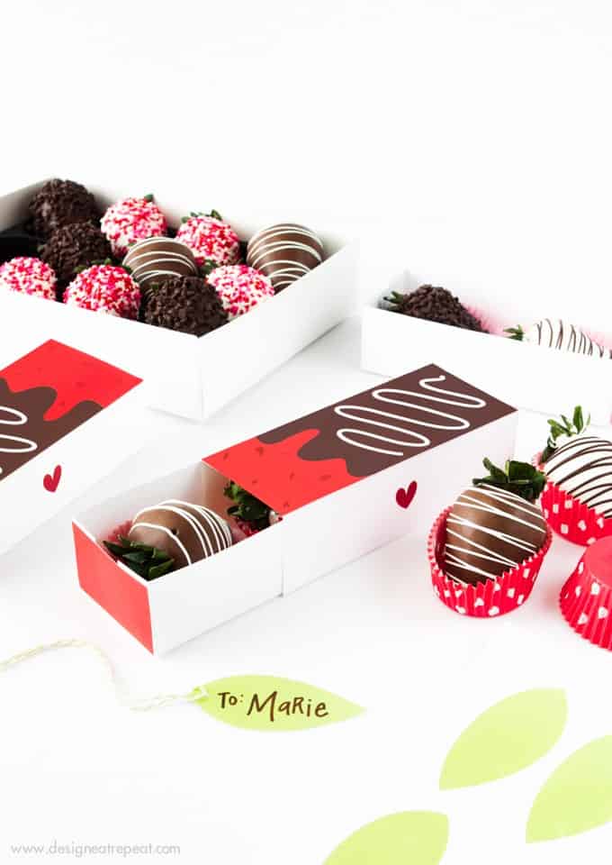 FREE Strawberry Valentines Gift Box - Design Eat Repeat