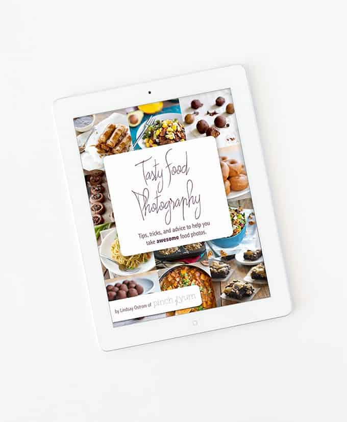 Great E-Book to help learn food photography! Melissa from the blog, Design Eat Repeat shares her Top 5 Blog Photography Tips & Tools in this blog post. She talks about everything from cameras, backdrops, and editing software. Very helpful!