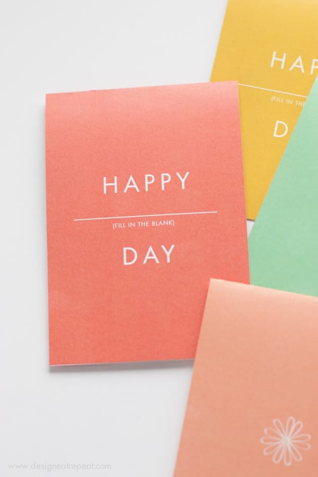 Happy Anything Card - A Free Printable that can be used for Birthdays, Mothers Day, and more!