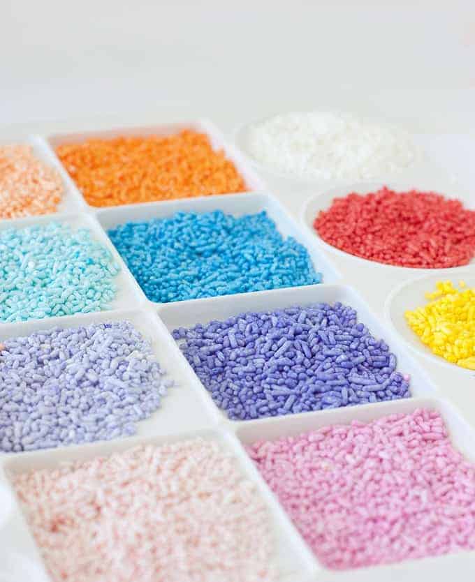 How to Dye Your Own Sprinkles - Perfect for creating custom colors!