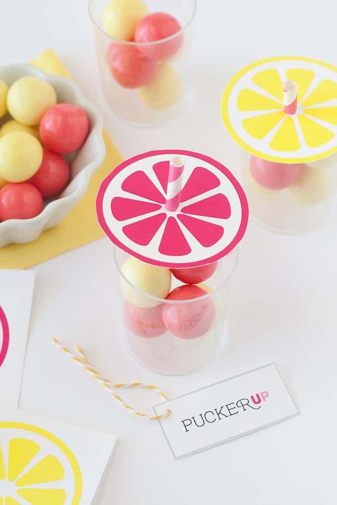 Lemonade Gumball Party Favors | by Design Eat Repeat Blog