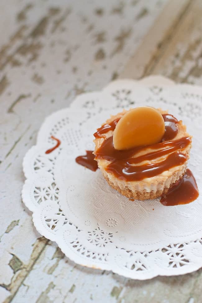 Mini Caramel Cheesecake Bites | Design Eat Repeat Blog