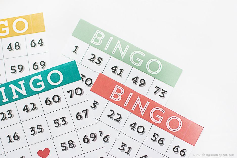 Printable & Cute Bingo Cards - Download for Free over at Design Eat Repeat
