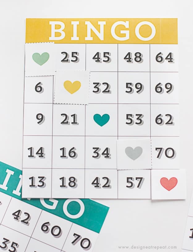 Printable & Cute Bingo Cards - Download free over at Design Eat Repeat!