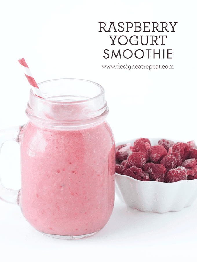 Raspberry Yogurt Smoothie | Design Eat Repeat
