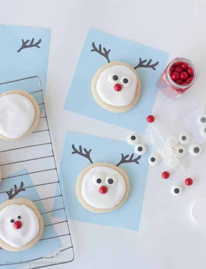 Reindeer Sugar Cookie Printable | A Christmas Cookie Decorating Idea