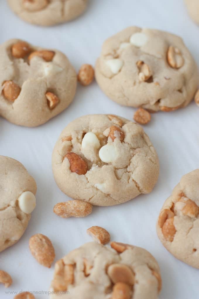 Soft Baked White Chocolate Peanut Cookies