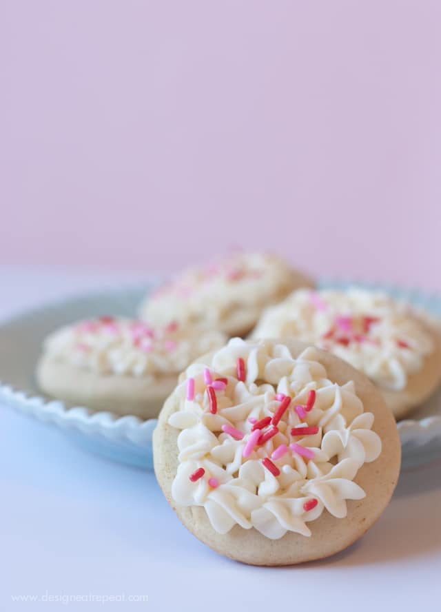 Soft Valentine's Day Sugar Cookies by Design Eat Repeat